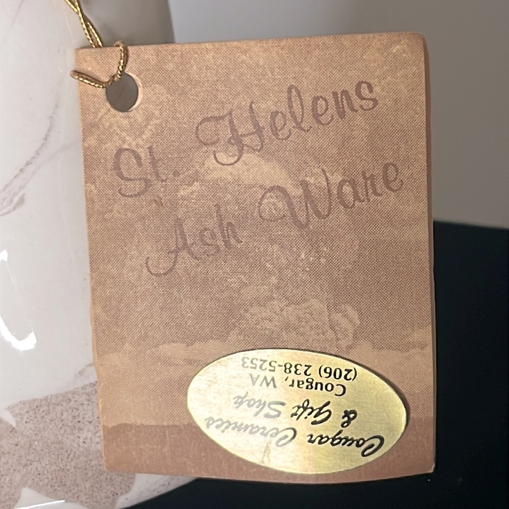 Mount St. Helen Ash Ware Marble Glaze Signed Bell - Picture 2 of 7